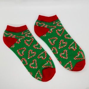 Candy Cane Heart Socks